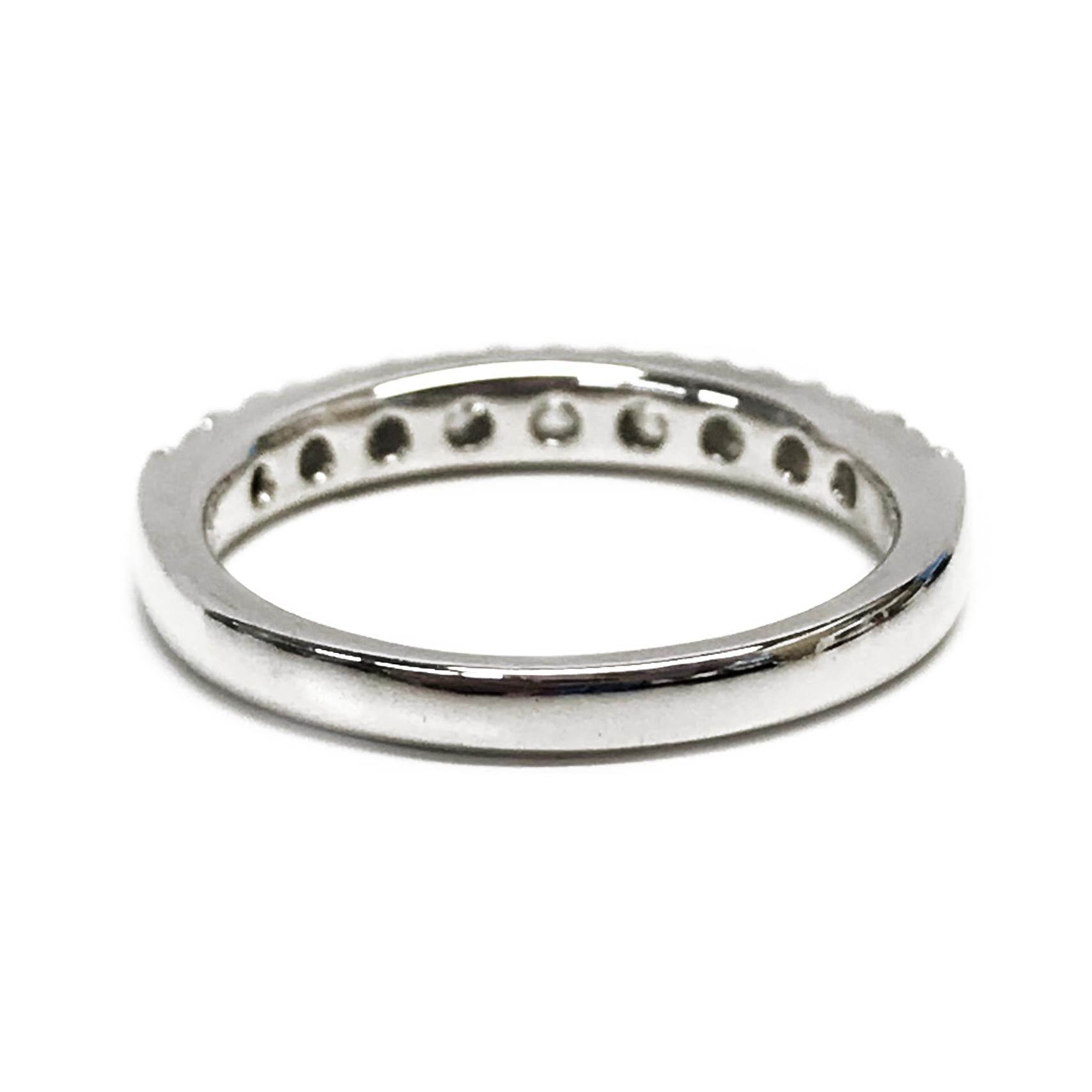 White Gold Half Eternity Diamond Ring In Good Condition For Sale In Palm Desert, CA
