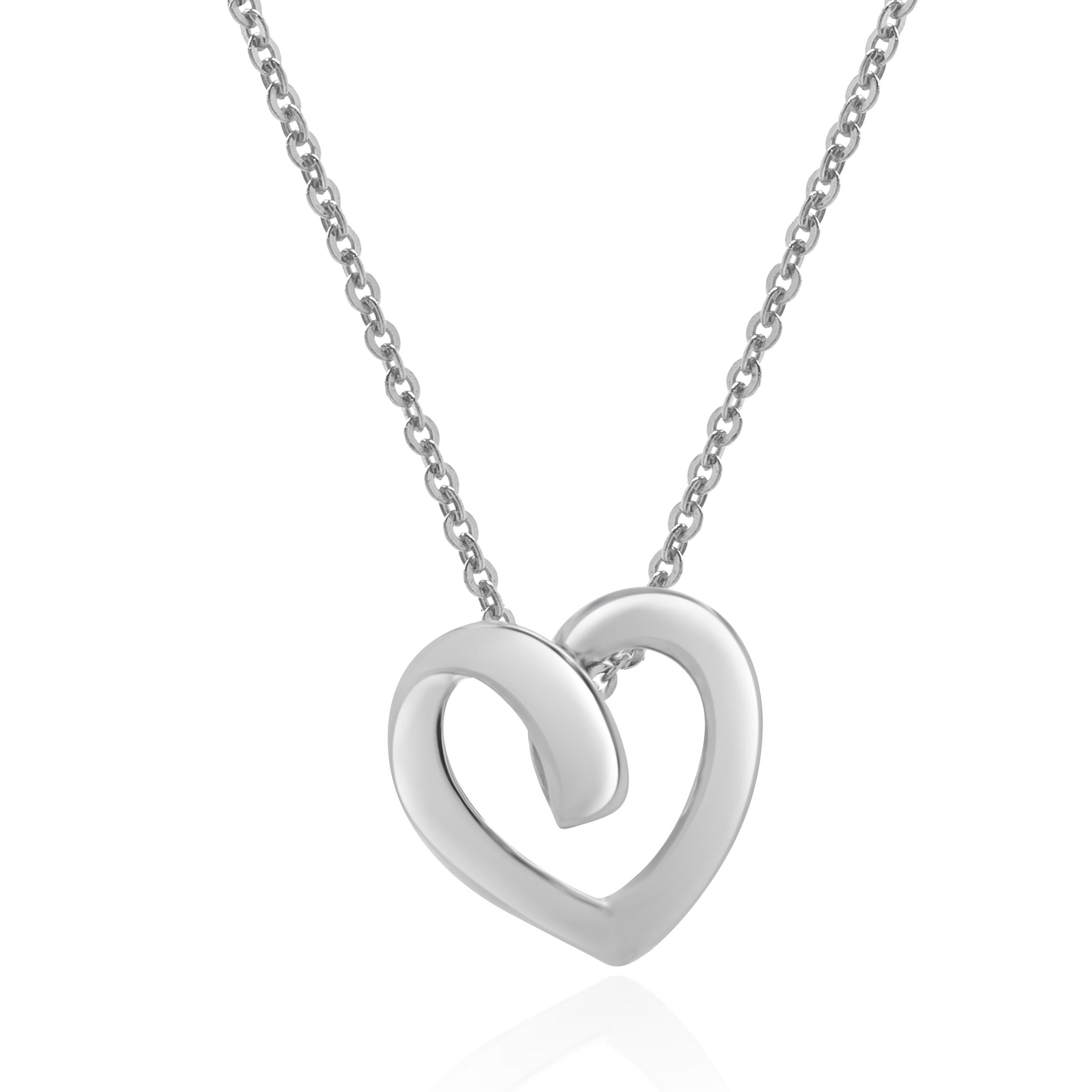 Designer: personalizzato

Materiale: oro bianco 14 carati
Dimensioni: la collana misura 18 pollici di lunghezza
Peso: 2.84 grammi
