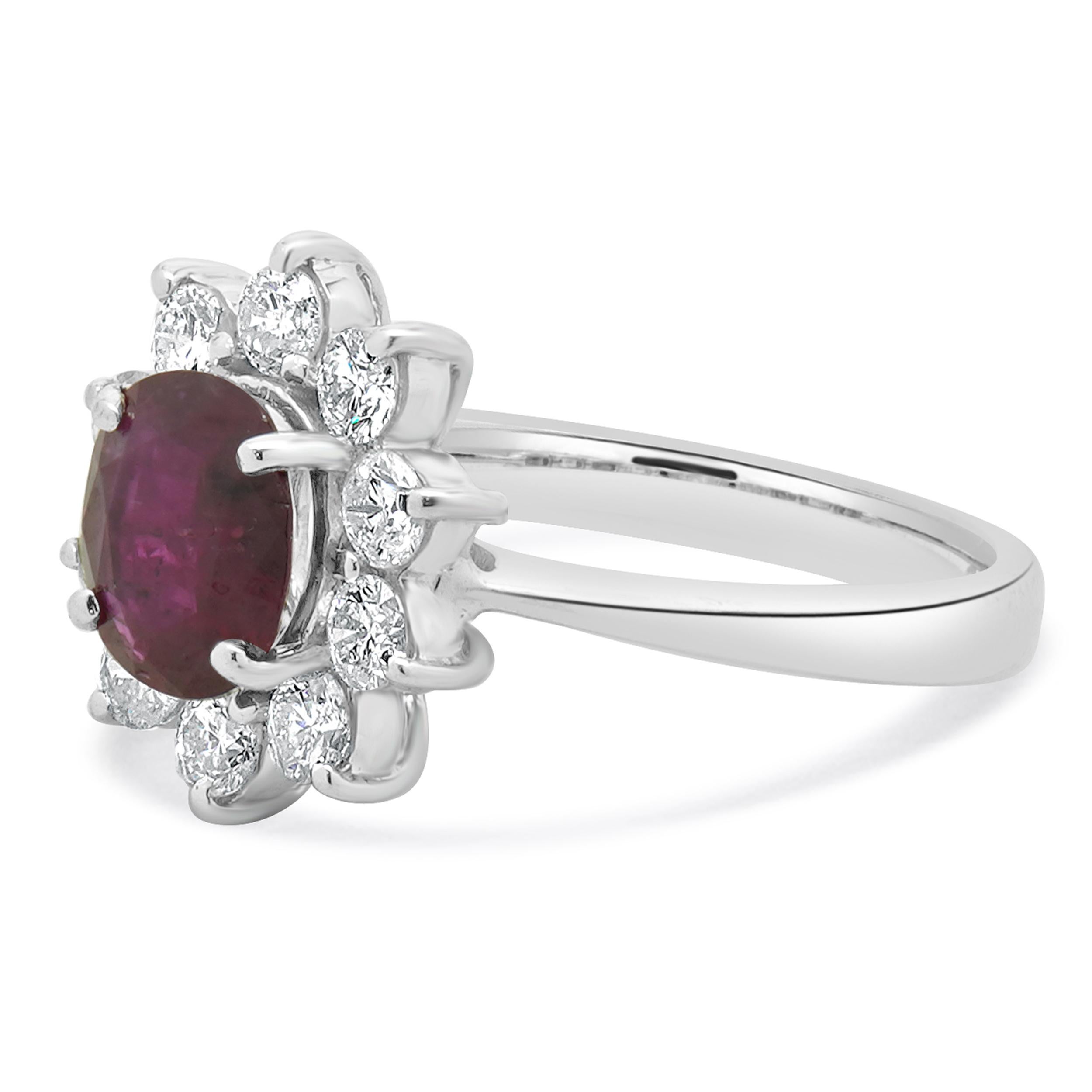 MATERIAL: 14K Weißgold
Diamant: 10 Rundschliff = 0,52cttw
Farbe: G
Klarheit: SI2-3
Rubin: ovaler Schliff = 1.30cttw
Ringgröße: 6.5 (bitte erlauben Sie bis zu 2 zusätzliche Arbeitstage für Größenanfragen)
Gewicht: 4.20 Gramm
