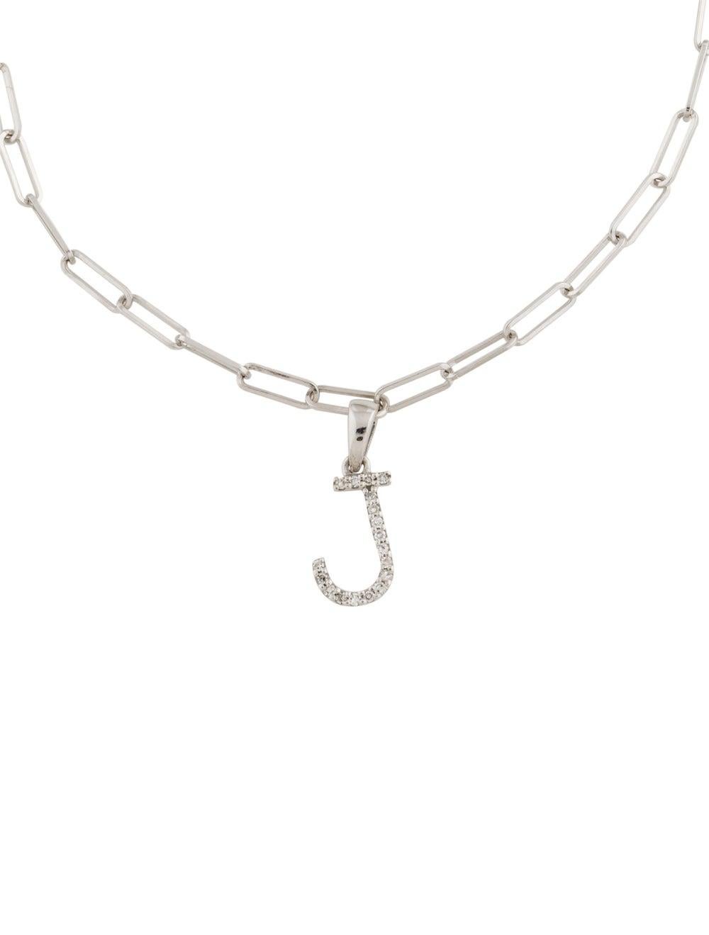 Bracelet à maillons en forme de clip en or blanc 14 carats avec diamants « J » d'origine Pour femmes en vente