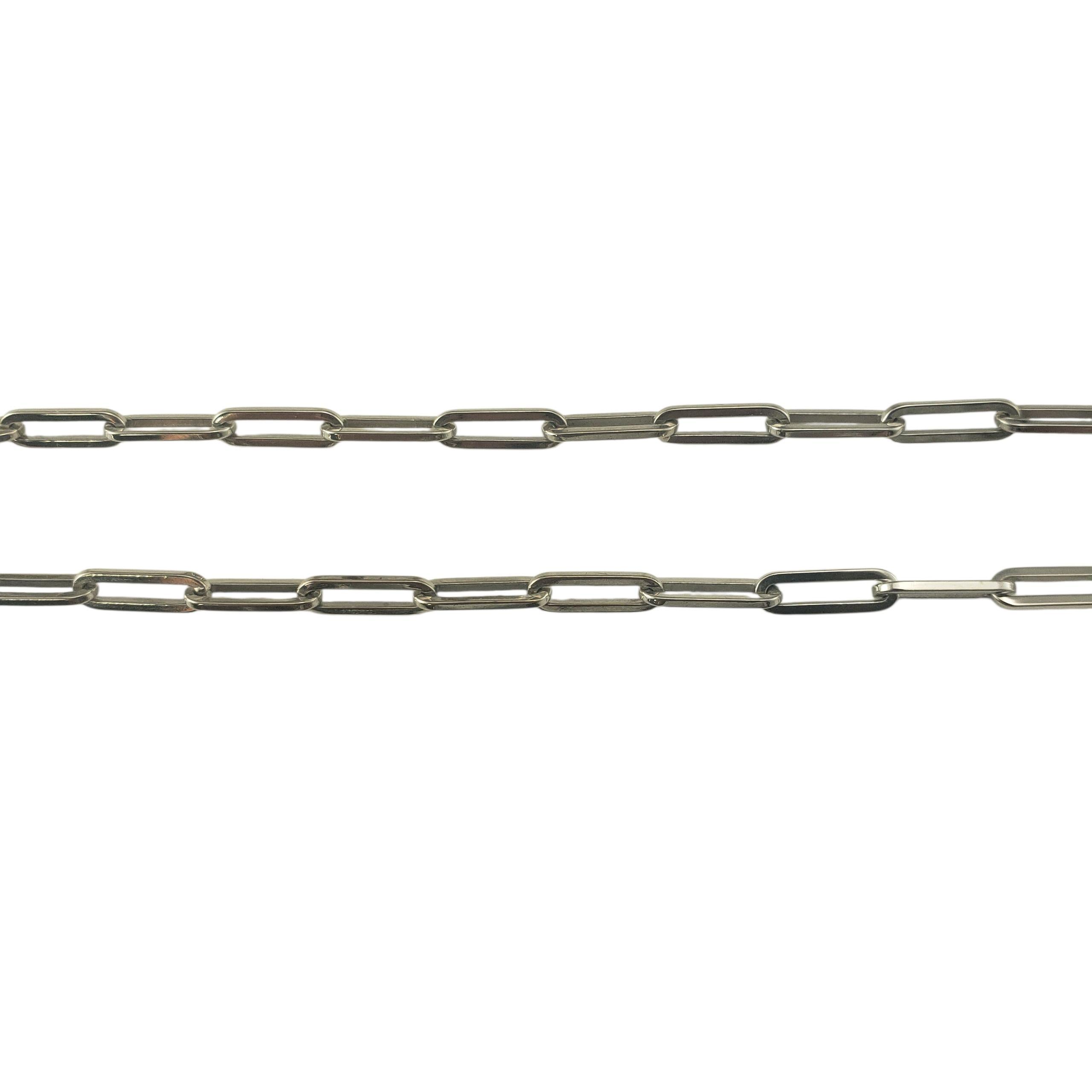 De las mujeres Collar de eslabones Paperclip de oro blanco de 14 quilates 20