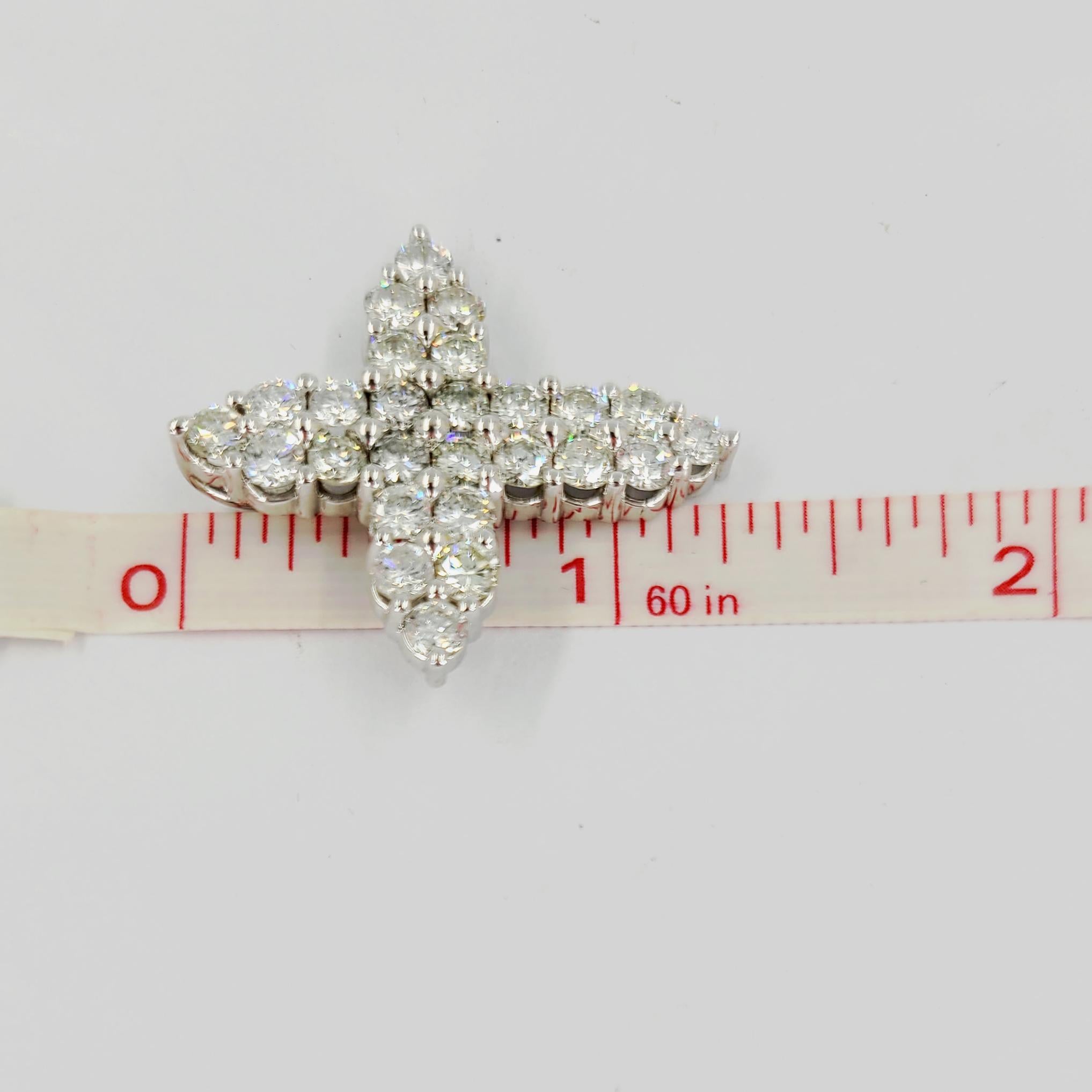 white gold cross pendant with diamonds