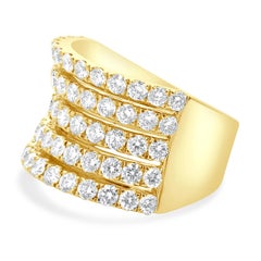 14 Karat White Gold Pave Diamond Rectangular Ring