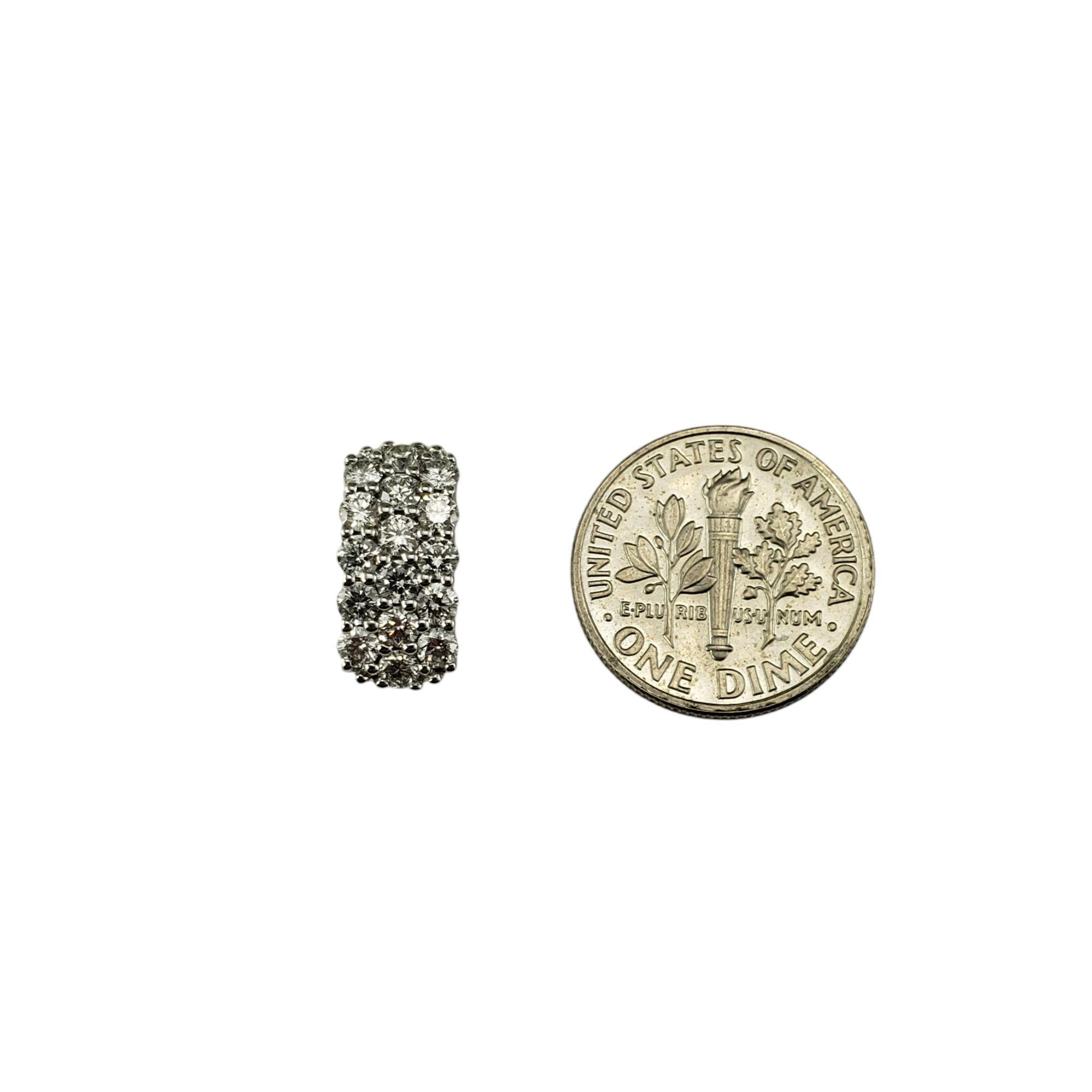 Donna Ciondolo a scorrimento con diamanti in pavé in oro bianco 14 carati #19557 in vendita