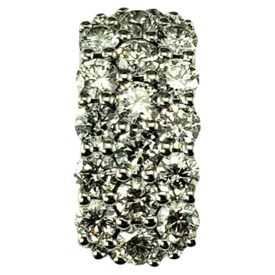 Ciondolo a scorrimento con diamanti in pavé in oro bianco 14 carati #19557