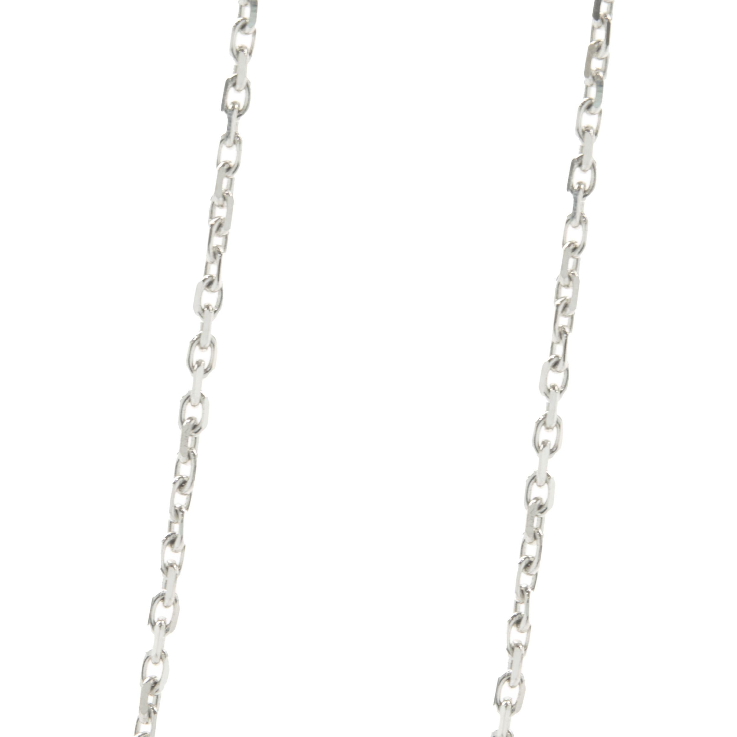 14 Karat Weißgold Pavé-Diamant-Stern-Halskette (Rundschliff) im Angebot