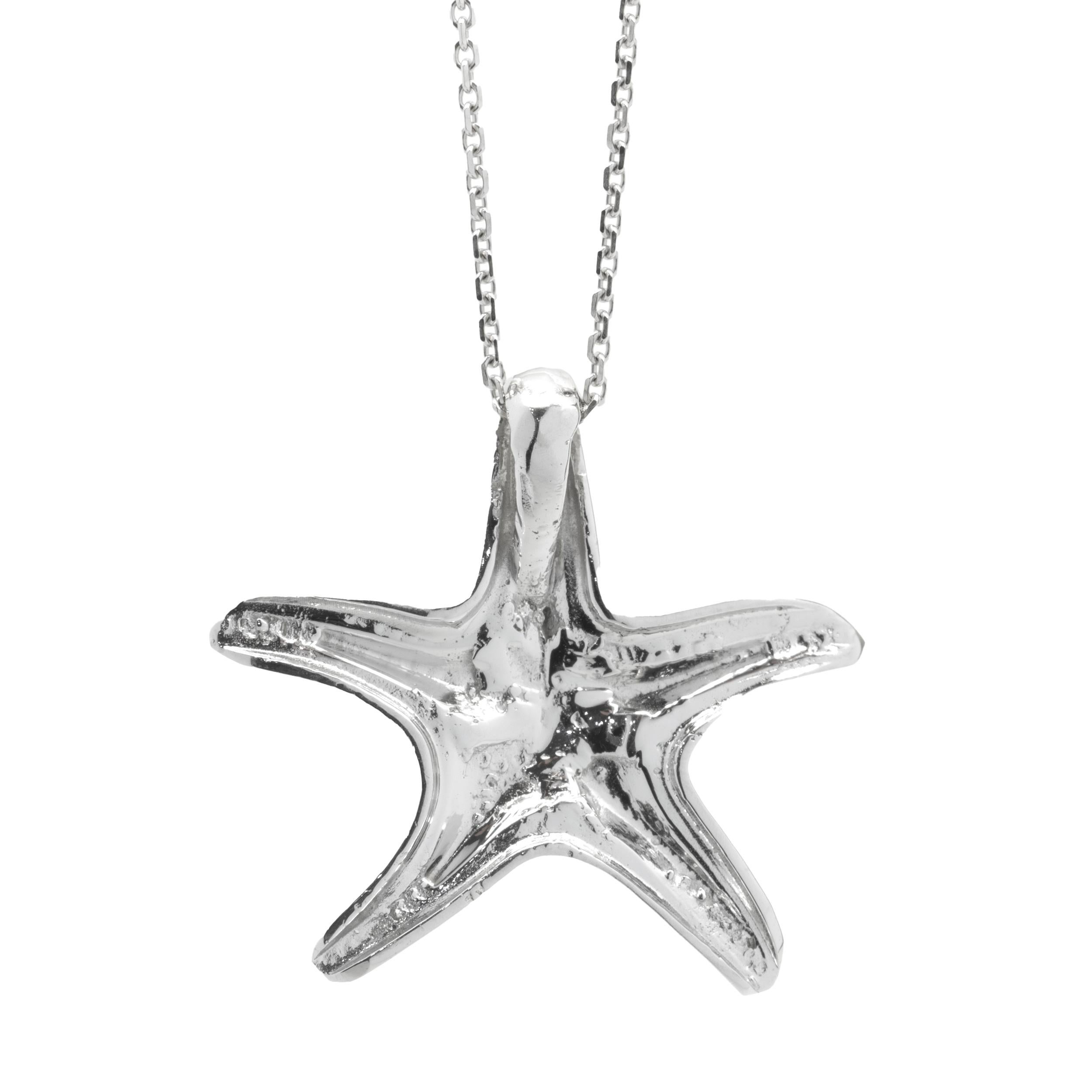 starfish necklace white gold