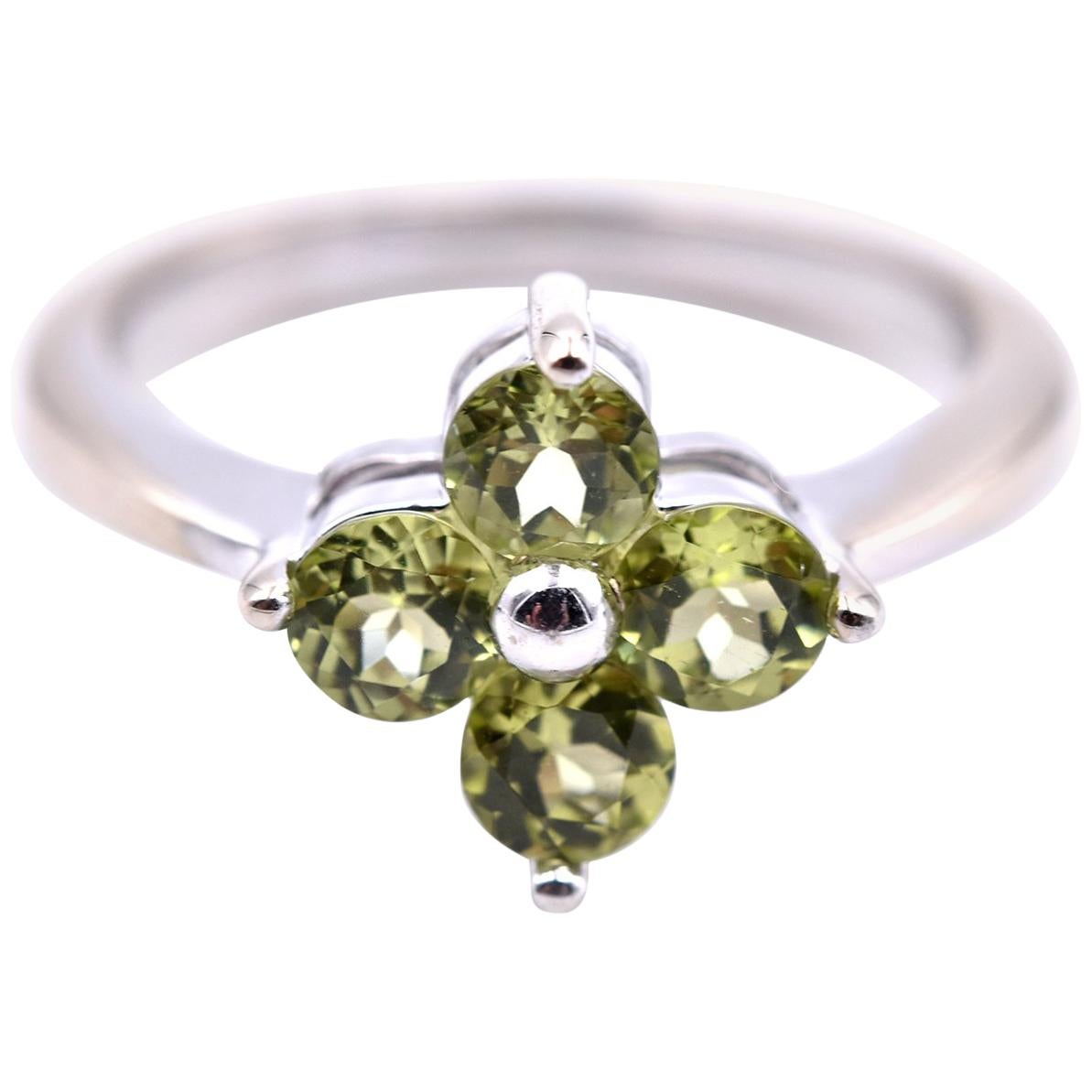 STAR PEARL CLOVER GOLD DIAMOND RING