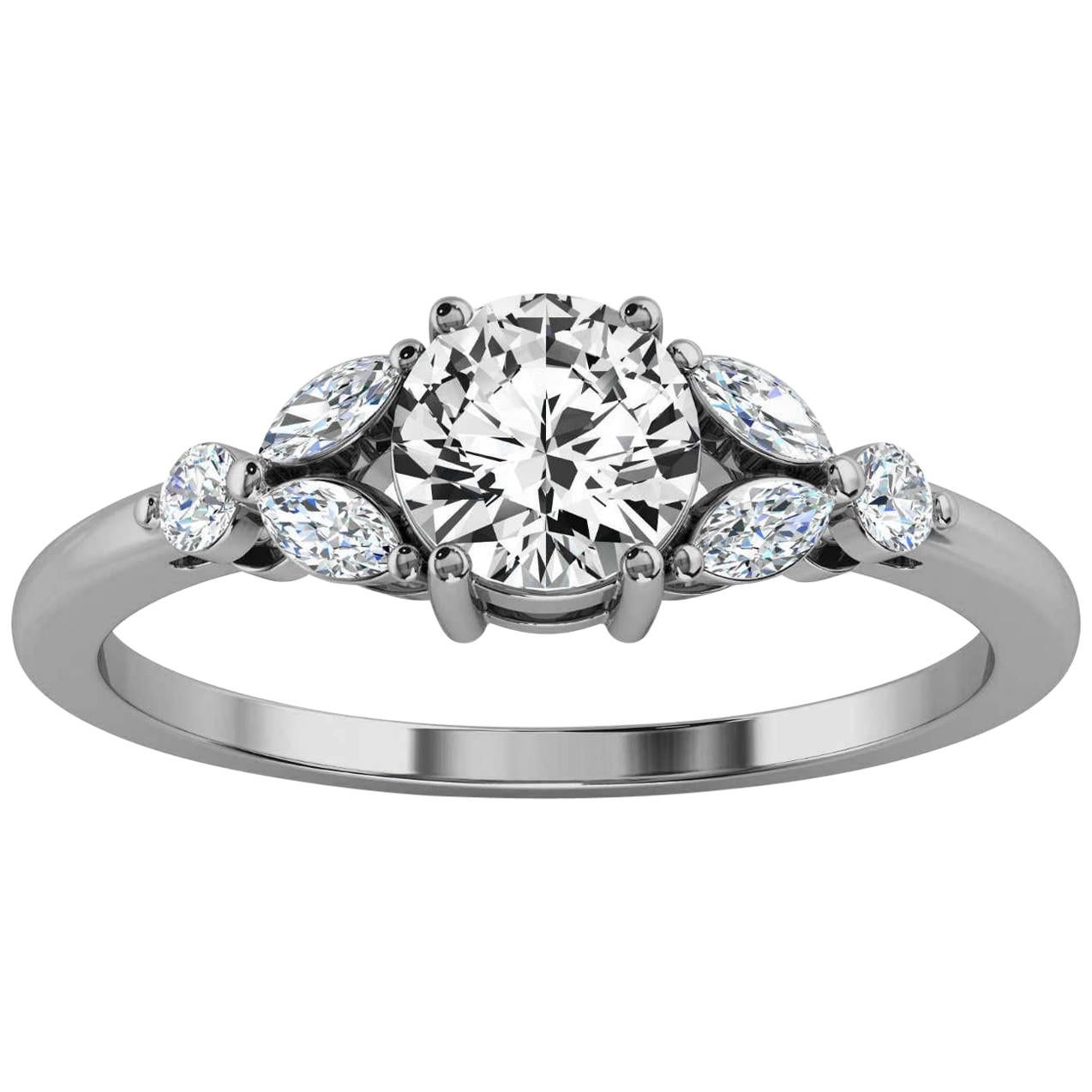 Diamond 14 Carat White Gold Solitaire Ring – Les Pierres de Julie