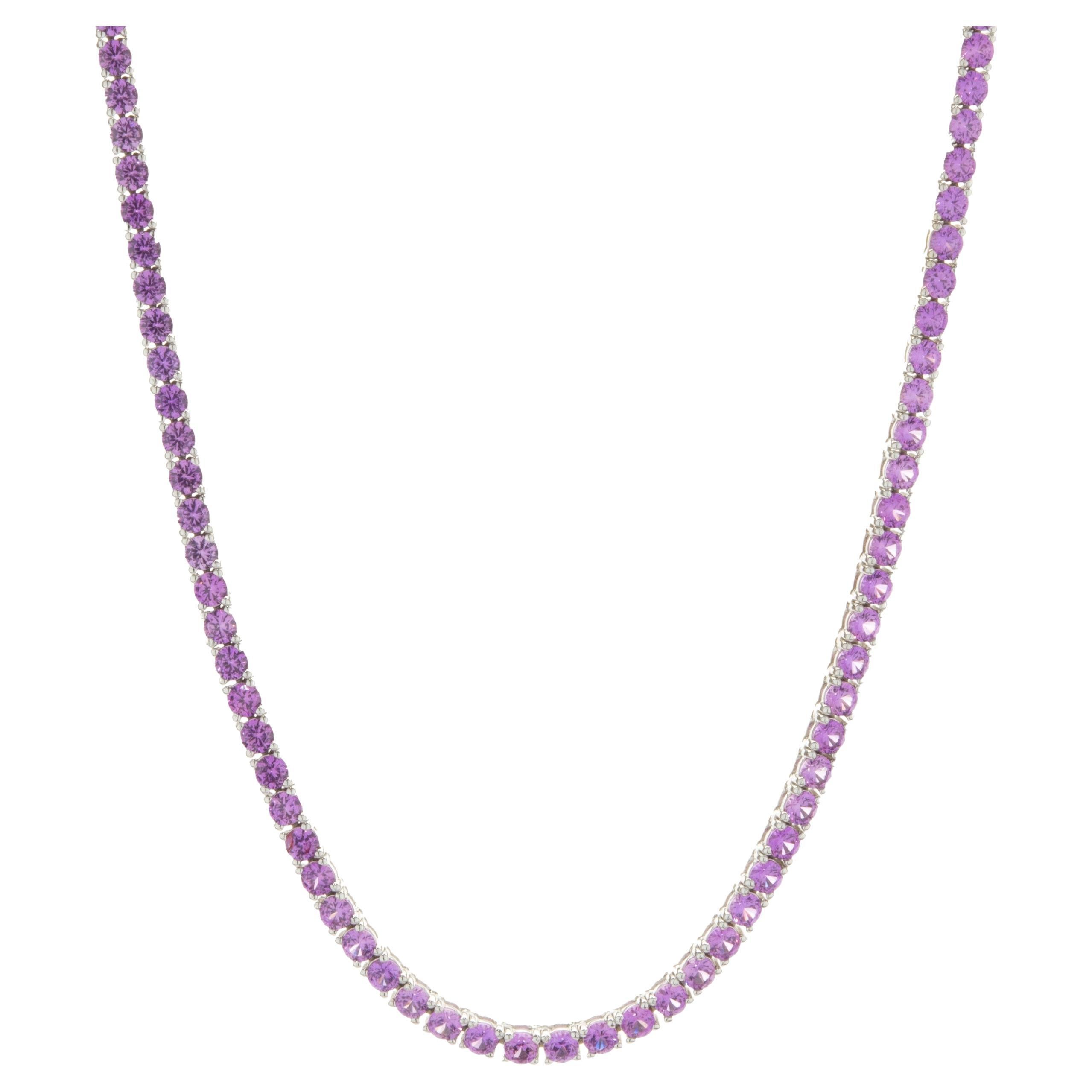 18 Karat Rose Gold Choker with Pink Sapphires For Sale at 1stDibs