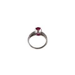 14 Karat White Gold Pink Sapphire and Diamond Ring #13888