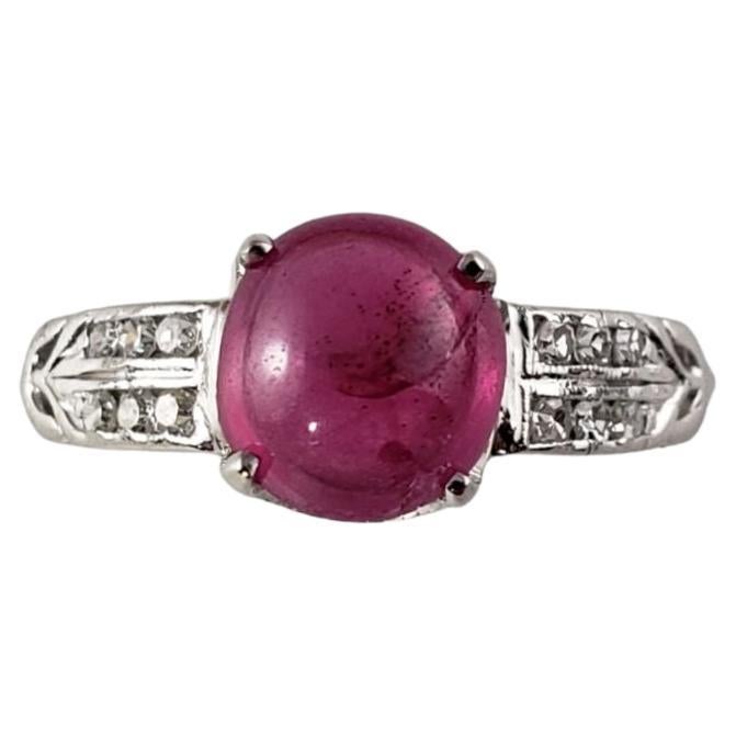 14 Karat White Gold Pink Sapphire and Diamond Ring #13888 For Sale