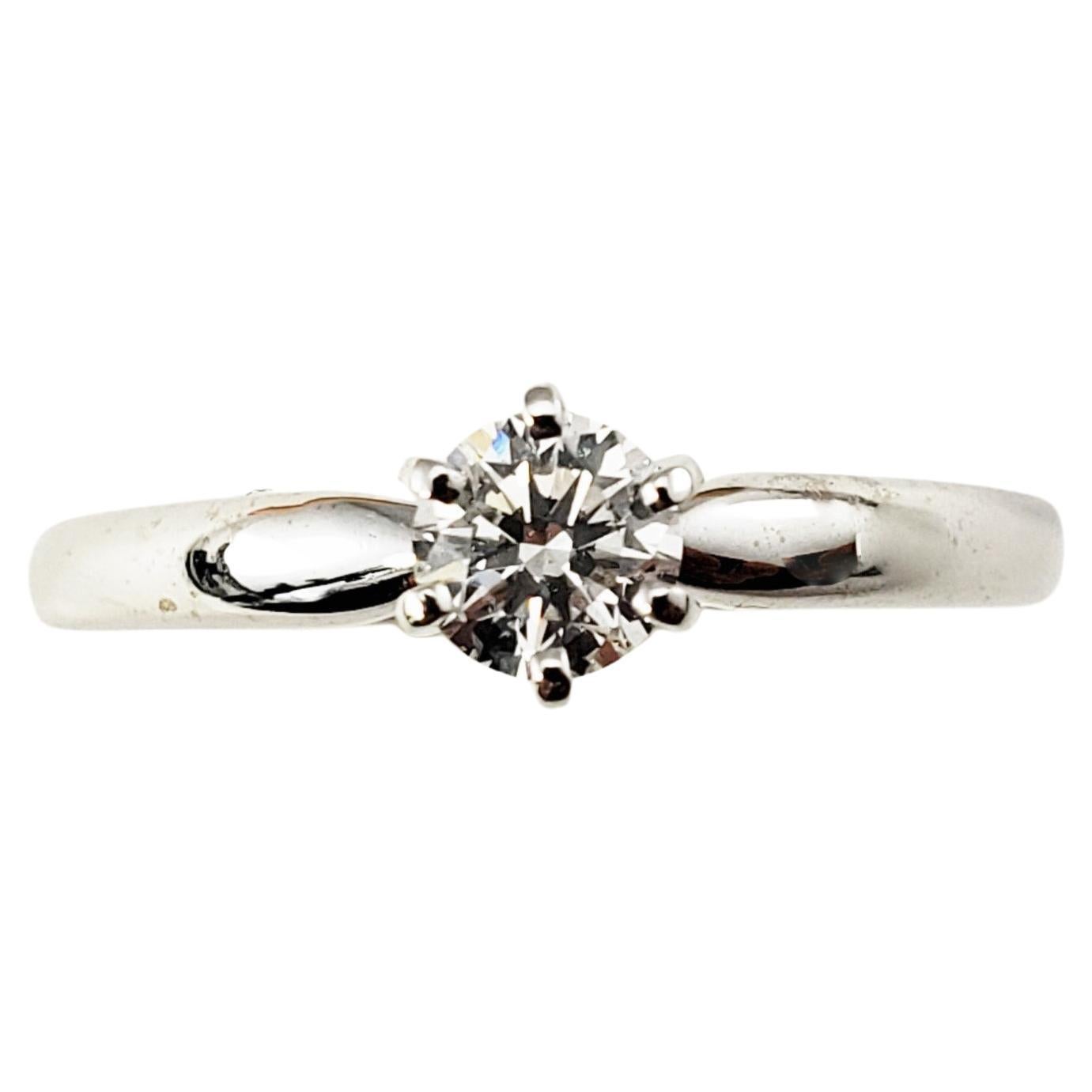 14 Karat White Gold/Platinum Diamond Engagement Ring For Sale