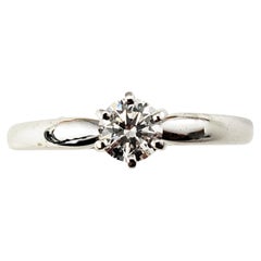 14 Karat White Gold/Platinum Diamond Engagement Ring