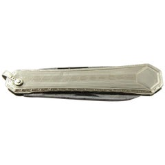 14 Karat White Gold Pocket Fruit Knife