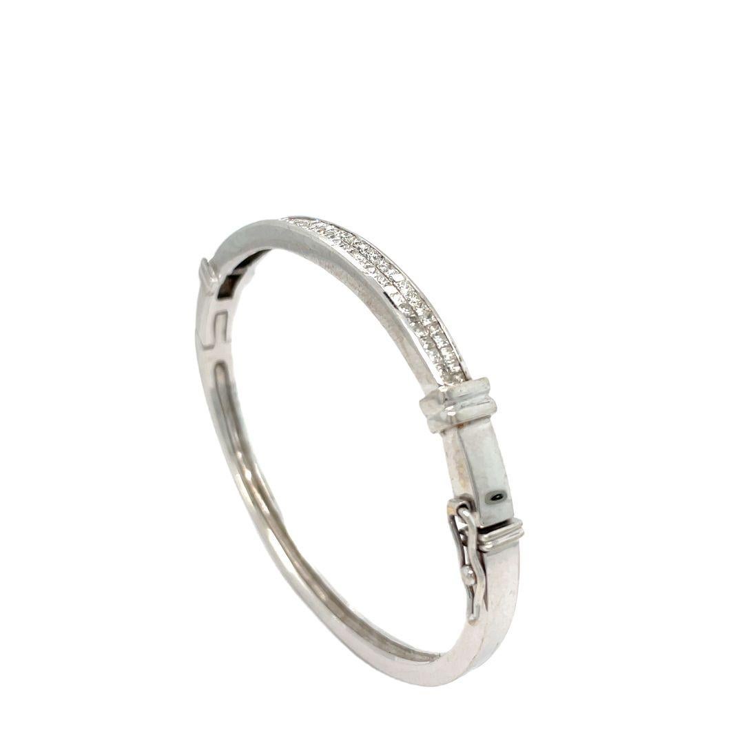 white gold diamond cut bracelet