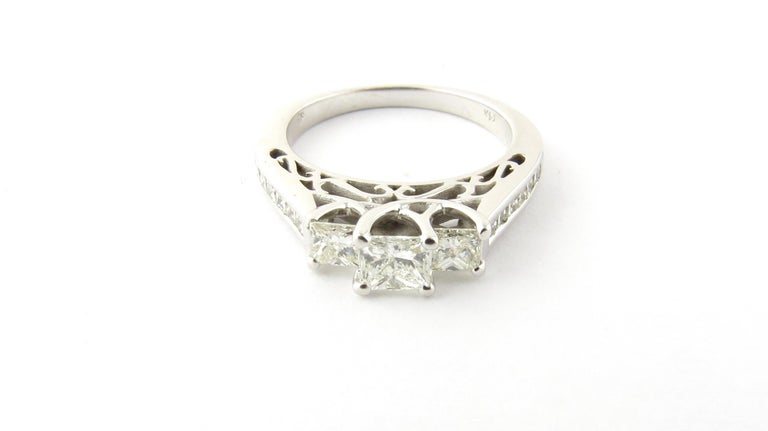 14 Karat White Gold Princess  Cut  Diamond Engagement  Ring  1 