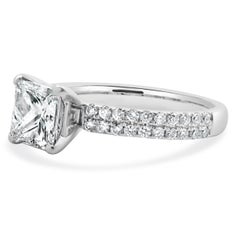 14 Karat White Gold Princess Cut Diamond Engagement Ring