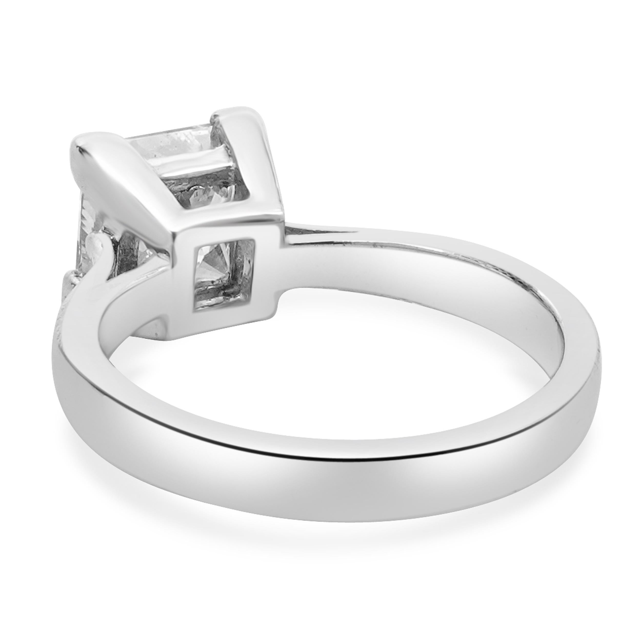 Designer: custom
Material: 14K white gold
Diamond: 1.90cttw
Color: H
Clarity: VS2
GIA: 6137819238 
Ring Size: 6.75 (please allow two additional shipping days for sizing requests)
Dimensions: ring top measures 7.8mm
Weight: 4.16 grams

