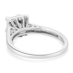 14 Karat White Gold Princess Cut Diamond Engagement Ring