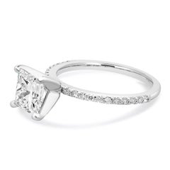 14 Karat White Gold Princess Cut Diamond Engagement Ring
