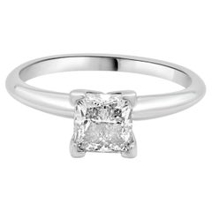 14 Karat White Gold Princess Cut Diamond Engagement Ring