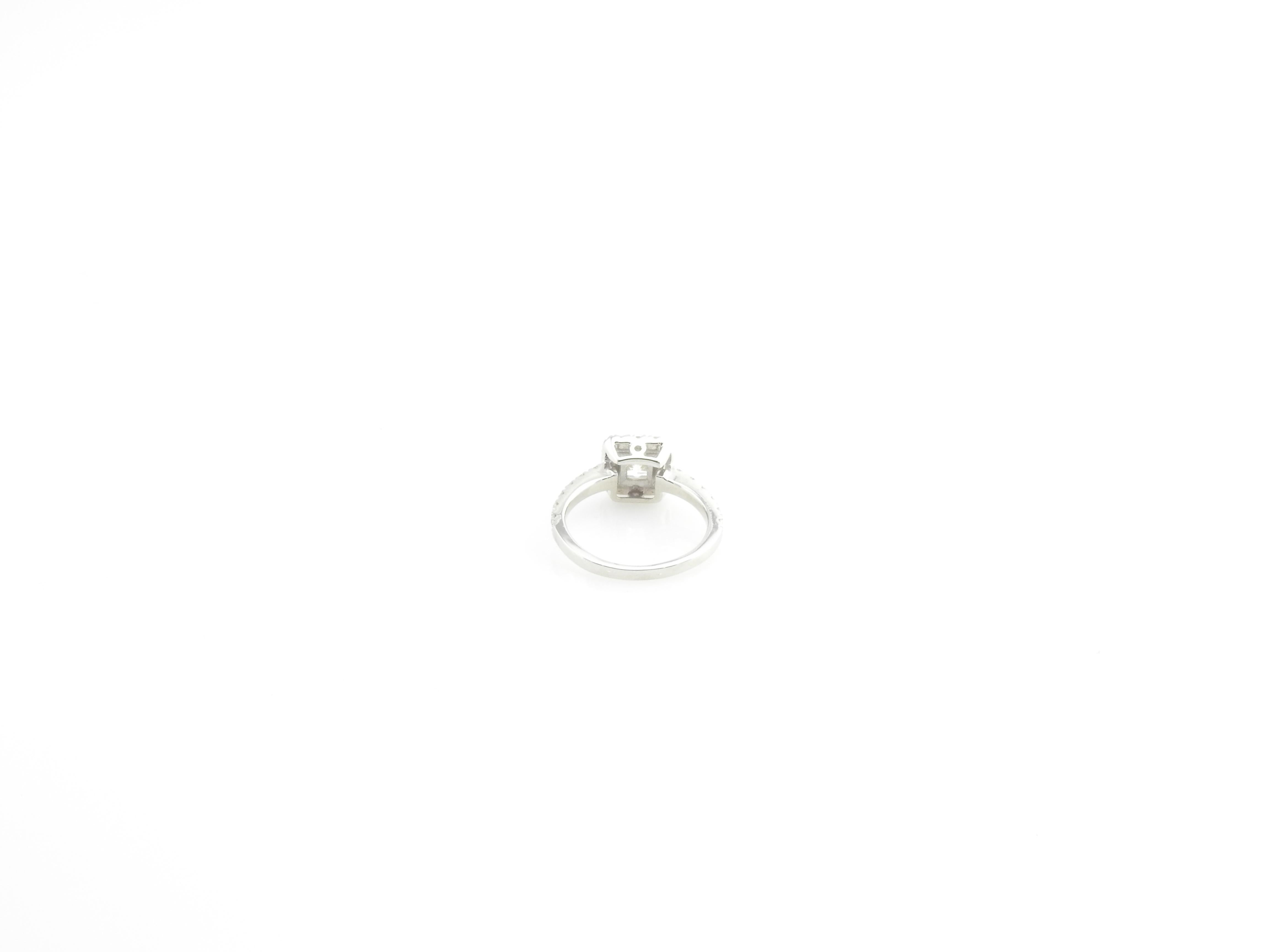 14 karat white gold princess cut diamond ring