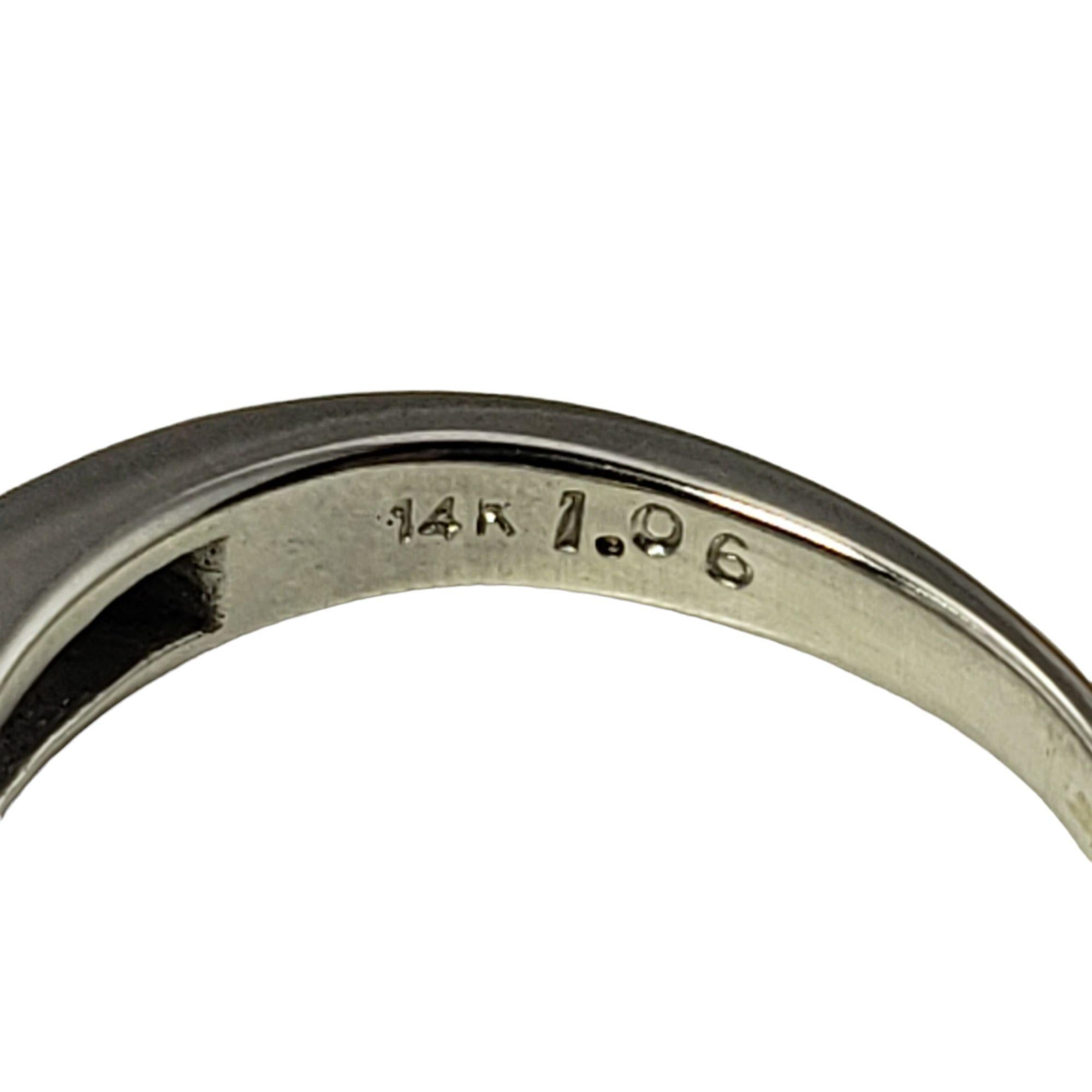Anello di fidanzamento con diamante taglio principessa in oro bianco 14 carati in vendita 1
