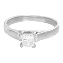 14 Karat White Gold Princess Cut Diamond Ring
