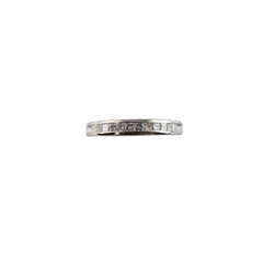 14 Karat White Gold Princess Cut Diamond Wedding Band