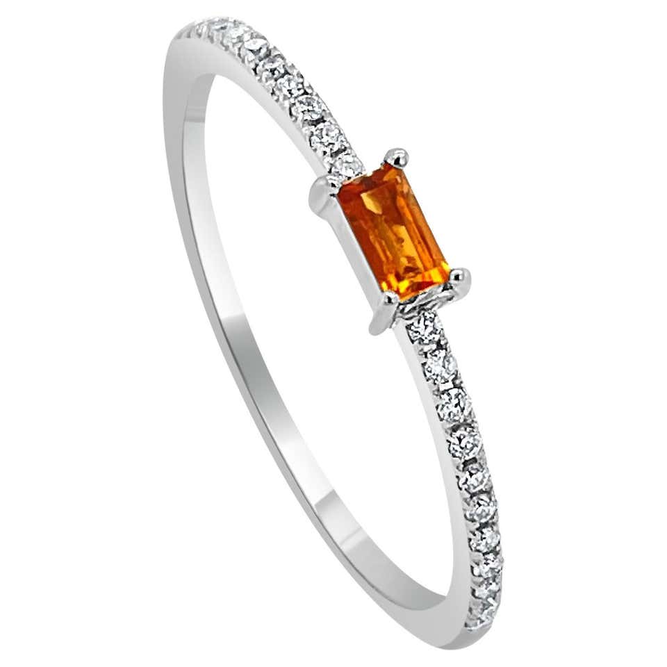 November Rings Customizable Citrine Stackable 2mm Band 14K Gold November Birthstone ...