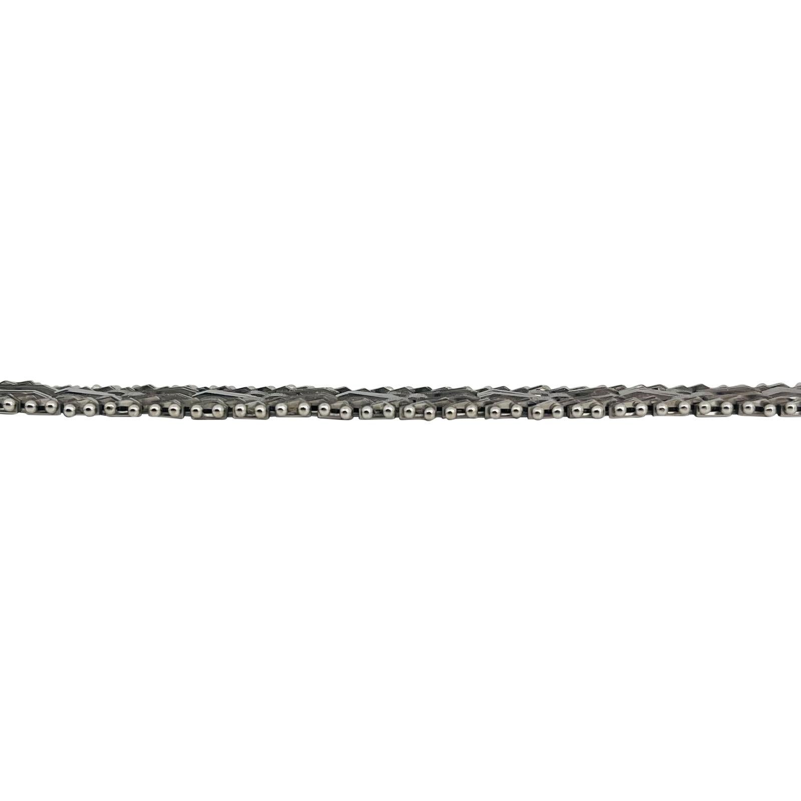 14 Karat Weißgold QVC Imperial Gold Ausgefallenes Gliederarmband im Zustand „Gut“ in Guilford, CT