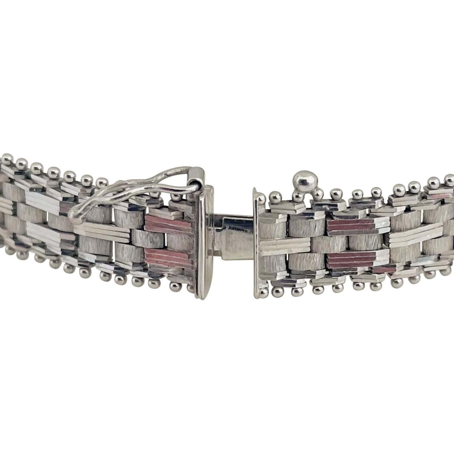 14 Karat Weißgold QVC Imperial Gold Ausgefallenes Gliederarmband 1