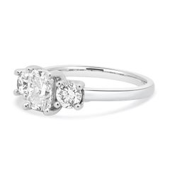 14 Karat White Gold Radiant Cut Diamond Engagement Ring