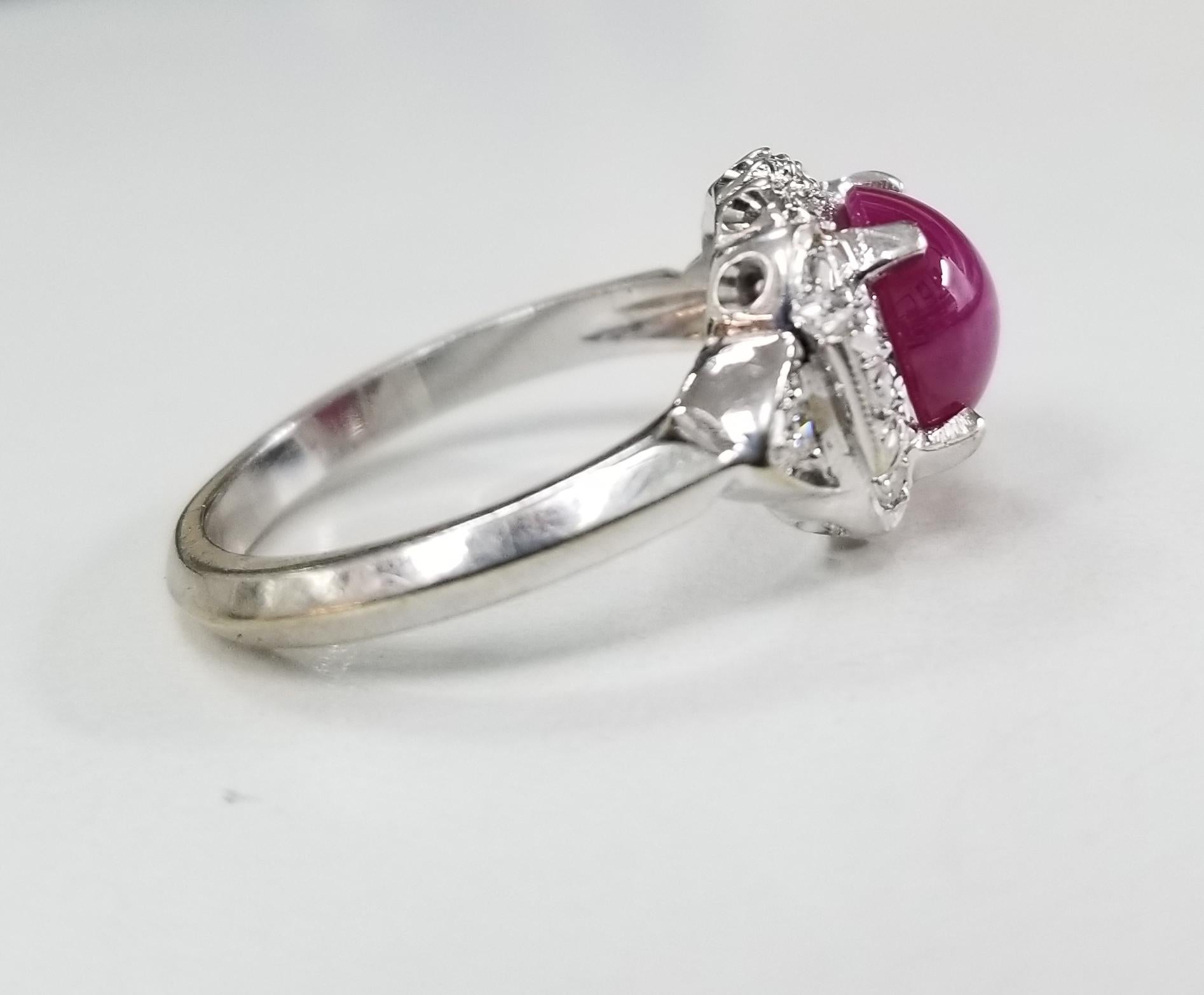 pink linde star sapphire ring
