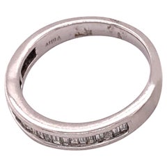 14 Karat White Gold Ring Wedding Bridal Band Baguette Diamonds 1.00 TDW