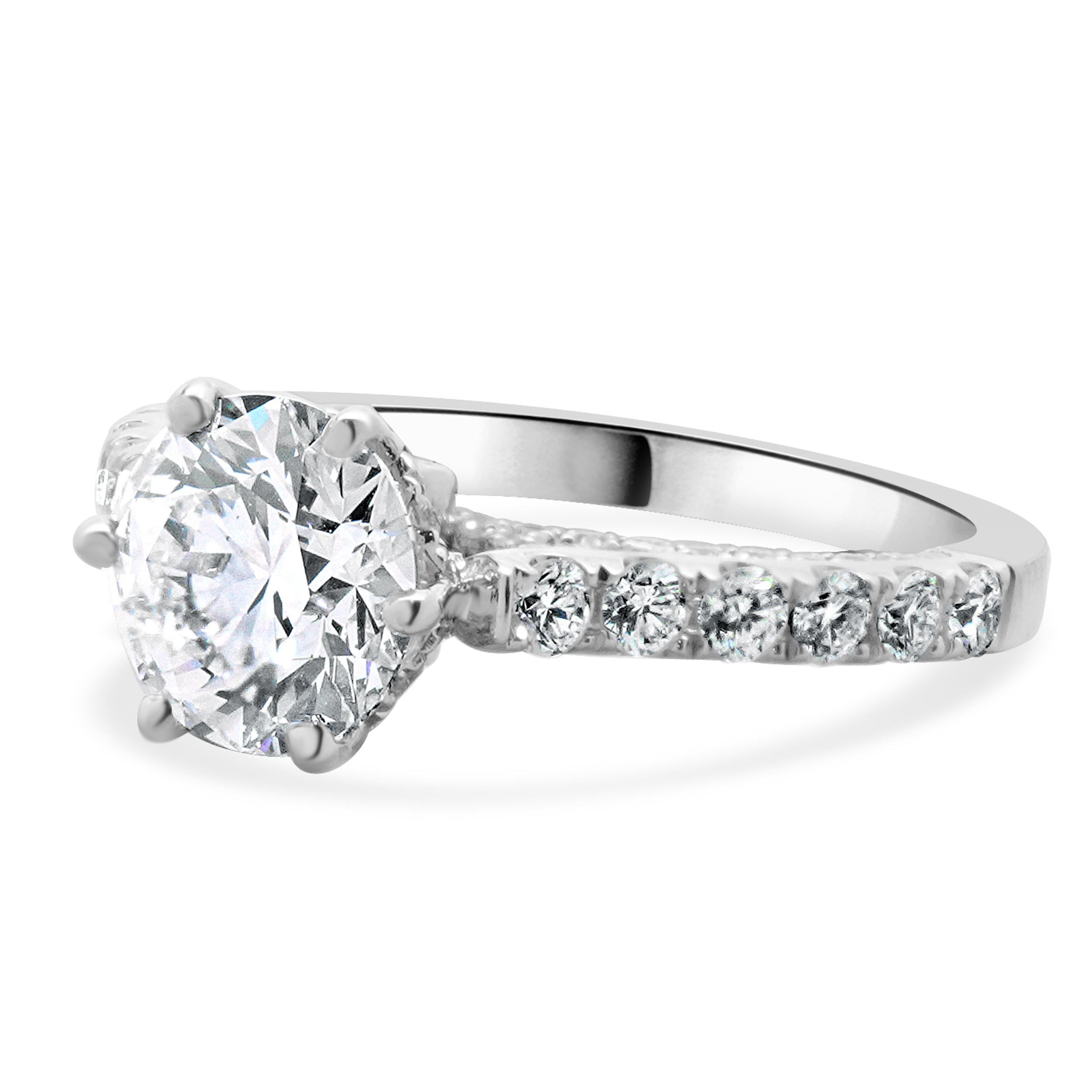 MATERIAL: 14K Weißgold
Diamant: 1 runder Brillantschliff = 1,83ct
Farbe: D
Klarheit: VS1
GIA: 6237375880
Diamant: runder Brillantschliff = 0,98cttw
Farbe: G
Klarheit: VS1-2
Ringgröße: 6.5 (bitte erlauben Sie bis zu 2 zusätzliche Arbeitstage für