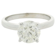 Anello di fidanzamento con diamante taglio brillante rotondo in oro bianco 14 carati