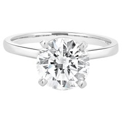 Verlobungsring aus 14 Karat Weißgold mit rundem Diamanten im Brillantschliff