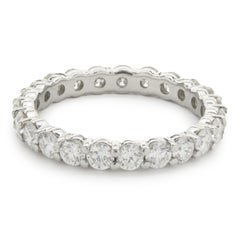 Bracelet d'éternité en or blanc 14 carats avec diamants taille brillant rond