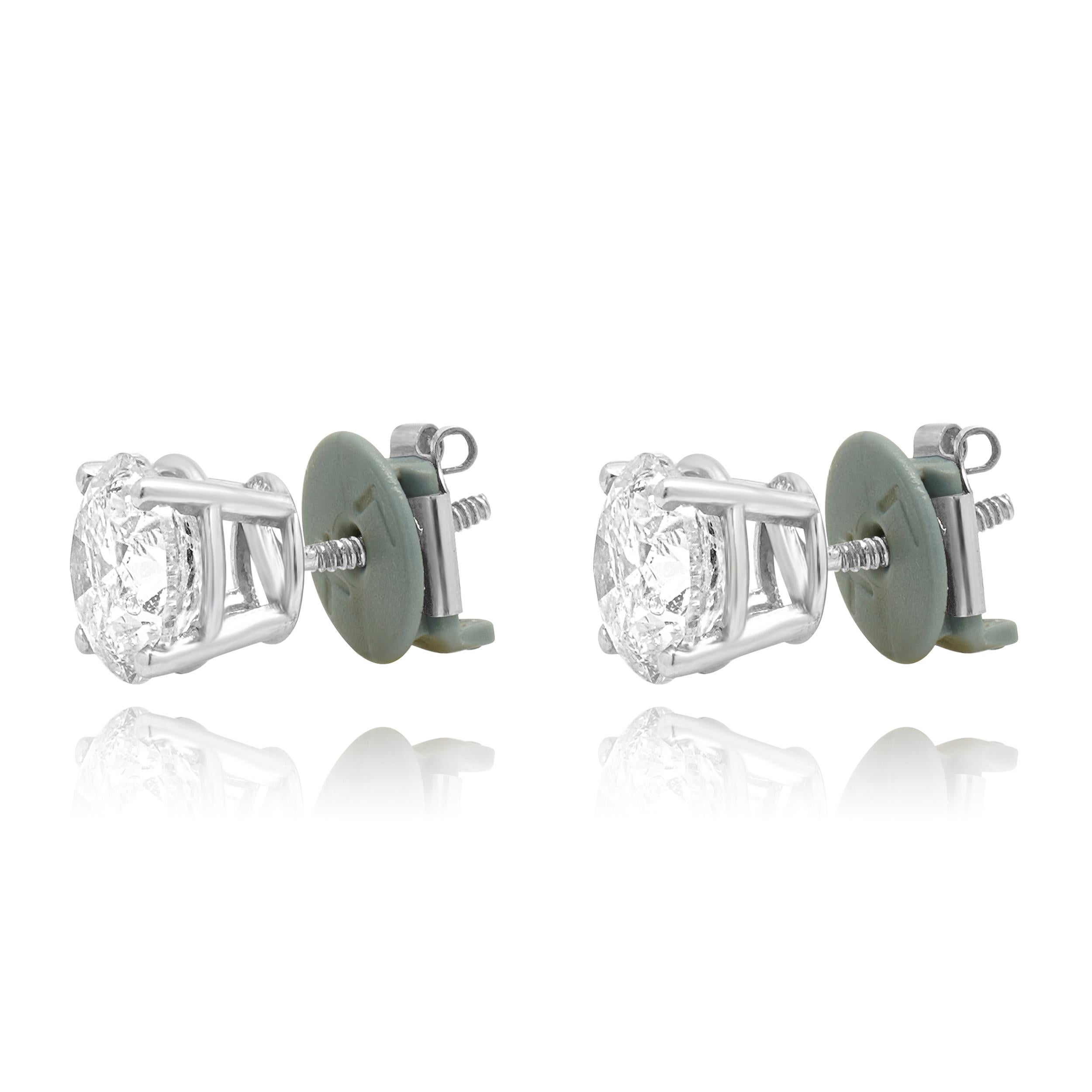 Matériau : Or blanc 14K
Diamant : 2 diamants ronds de taille brillant= 1.89cttw
Couleur : A&M
Clarté : I1-2
Dimensions : les boucles d'oreilles mesurent environ 12 mm de diamètre.
Fixations : vis
Poids : 1.2 grammes
