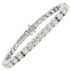 Diamant-Tennisarmband aus 14 Karat Weißgold mit rundem Brillantschliff