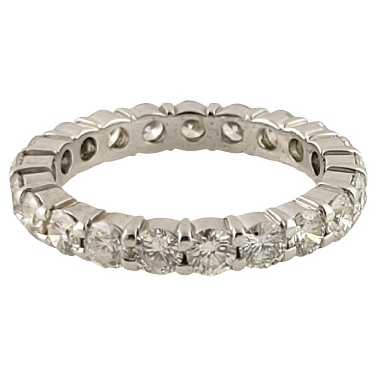 14 Karat White Gold Round Brilliant Diamond Eternity Band 1.70cts For ...
