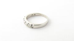 14 Karat White Gold Round Brilliant Diamond Wedding Band