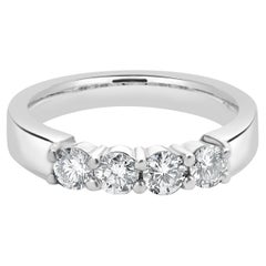 14 Karat White Gold Round Diamond Anniversary Band