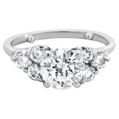 14 Karat White Gold Round Diamond Engagement Ring