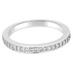 14 Karat Weißgold Rund Diamant Hochzeit Band