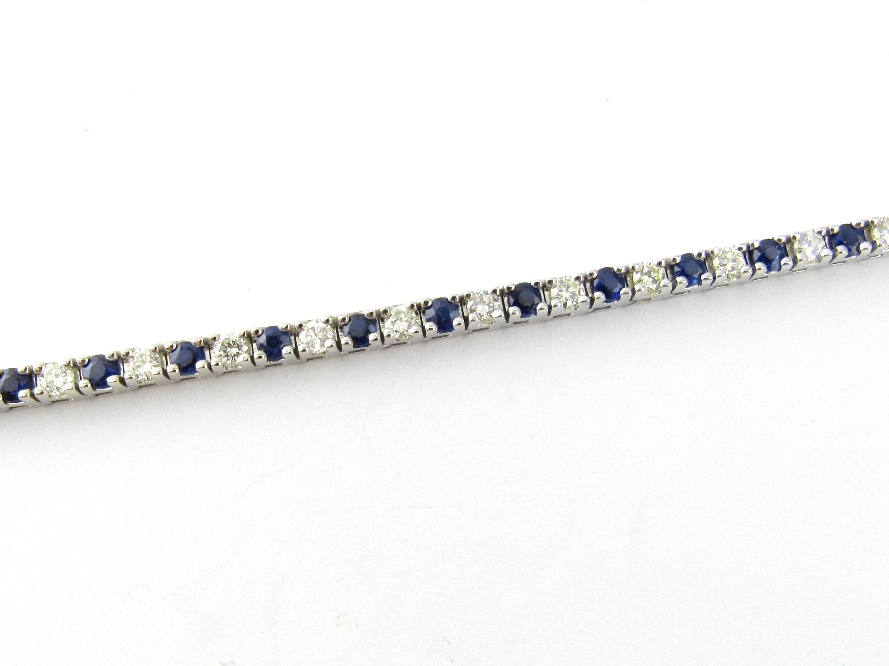 14 Karat White Gold Sapphire and Diamond Bracelet 1