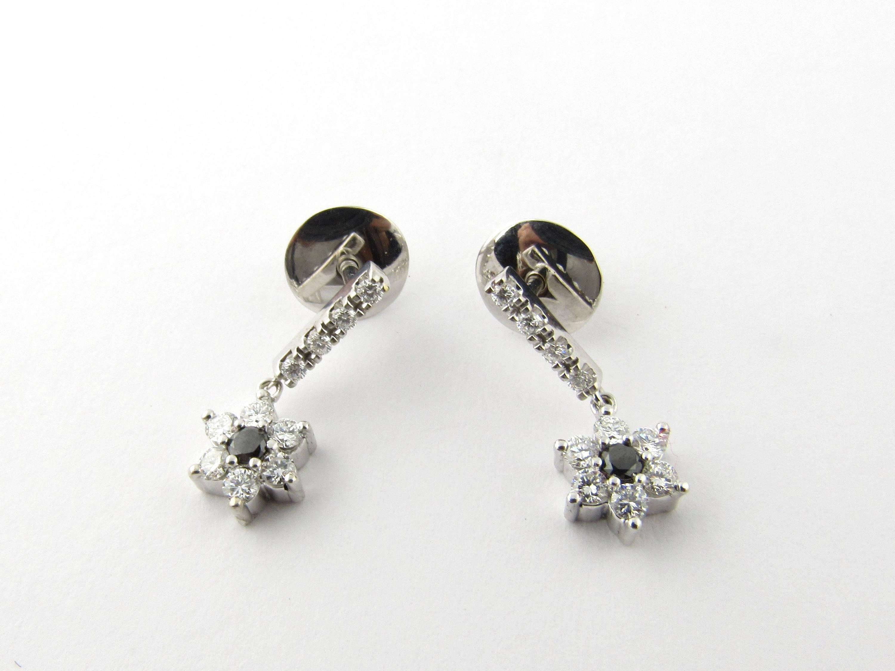 Women's 14 Karat White Gold Sapphire and Diamond Earrings