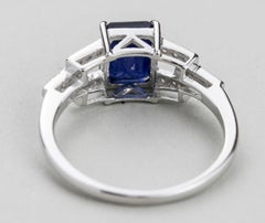 14 Karat White Gold Sapphire and Diamond Jewelry Suite